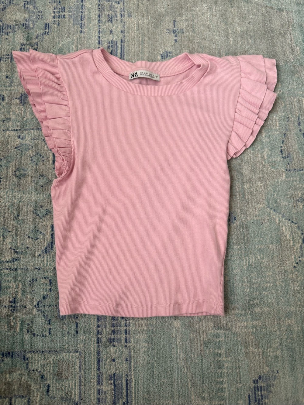 Zara Pink Ruffle Sleeve Tank Top